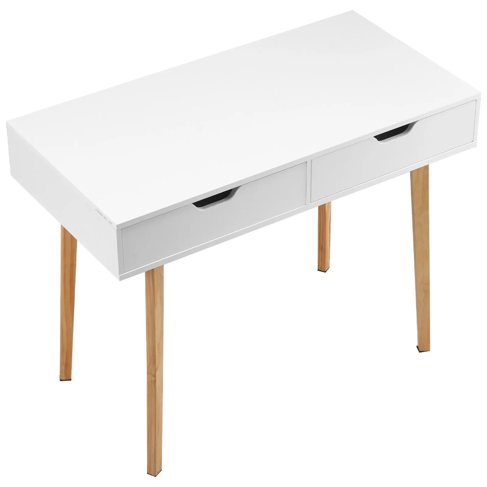 VEVOR Small Desk with Drawer Kids Desk for Bedroom Wooden Study Table White+Wood