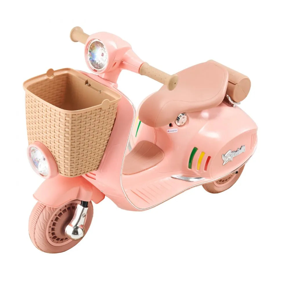 VEVOR Kids Ride on Motorcycle 12V Electric Motor Trike with LED for Kids Aged 3+