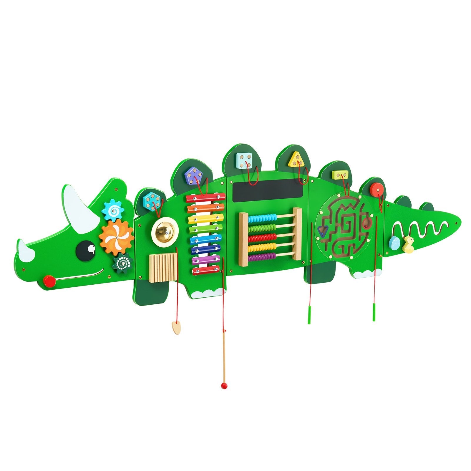 VEVOR Dinosaur Activity Wall Busy Board Panels 11 Activities Sensory Wall Panel