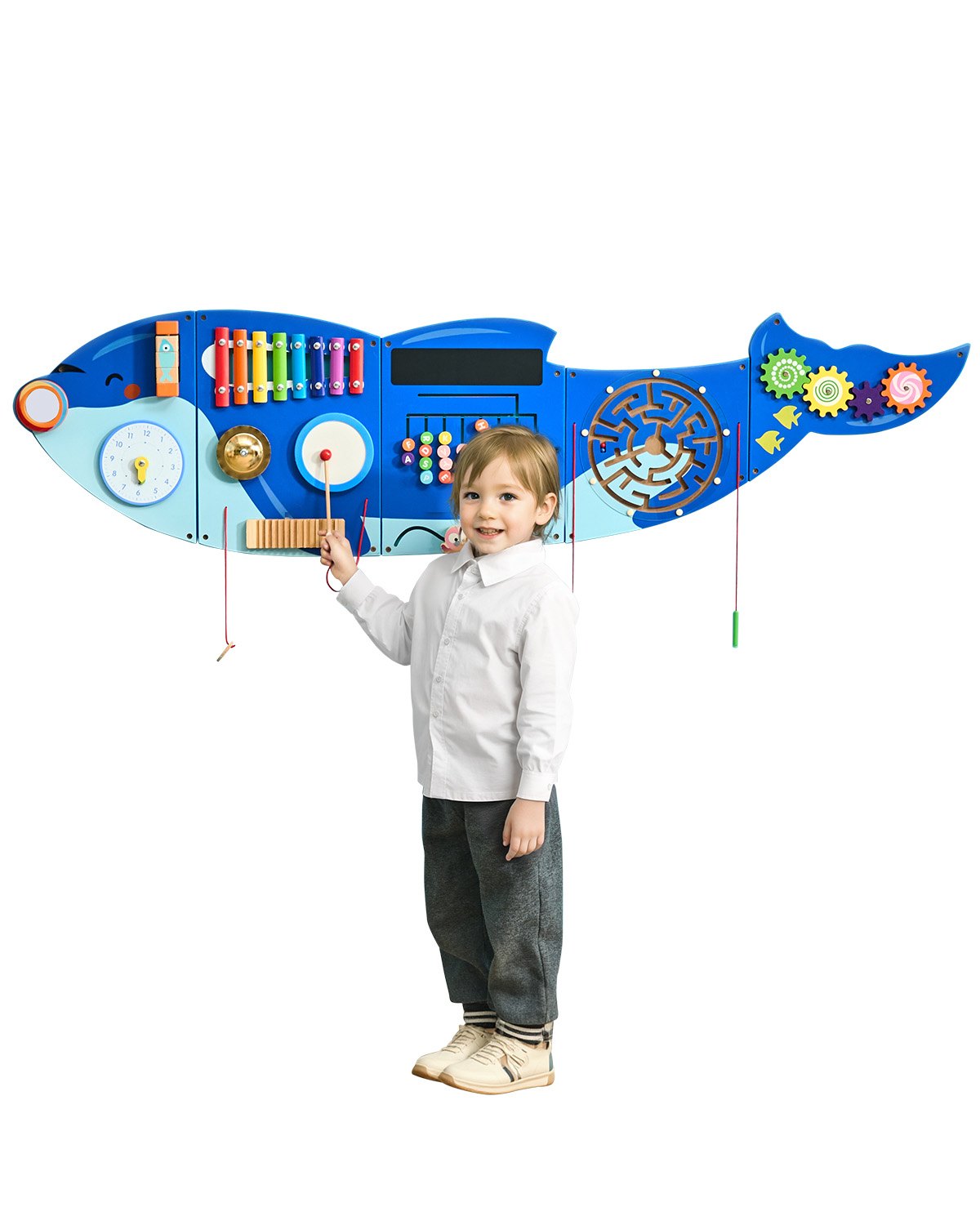 VEVOR Orca Activity Wall Busy Board Panels 12 Activities Sensory Wall Panel