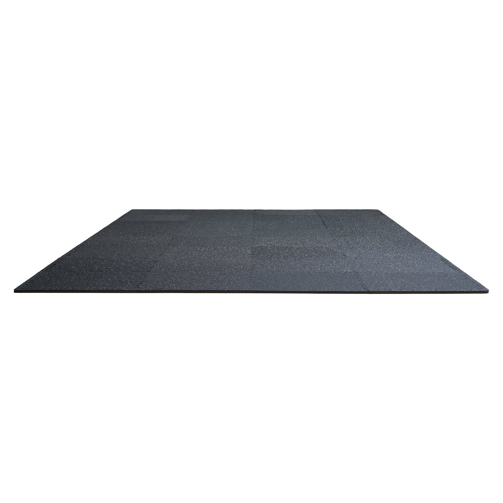 VEVOR 0.56" Thick Gym Floor Mats 25 Tiles Rubber Top with EVA Foam Black & White