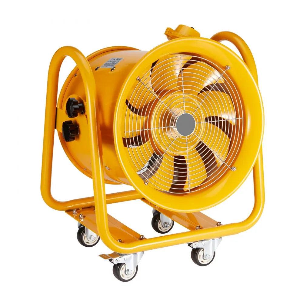 VEVOR Portable Ventilator, 16" Cylinder Fan, 1100W Industrial Blower, Shop Exhaust Fan, Dust Extraction Fan, Smoke Removal Blower, Heavy Duty Utility Fan, AC120V Portable Ventilator, Industrial Ventilation Fan, Workshop Cylinder Fan