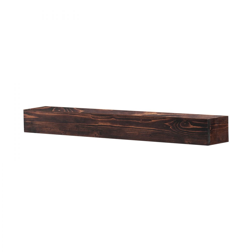 VEVOR Fireplace Mantel Wood Shelf Floating Rustic Fireplace Mantel 48" Brown