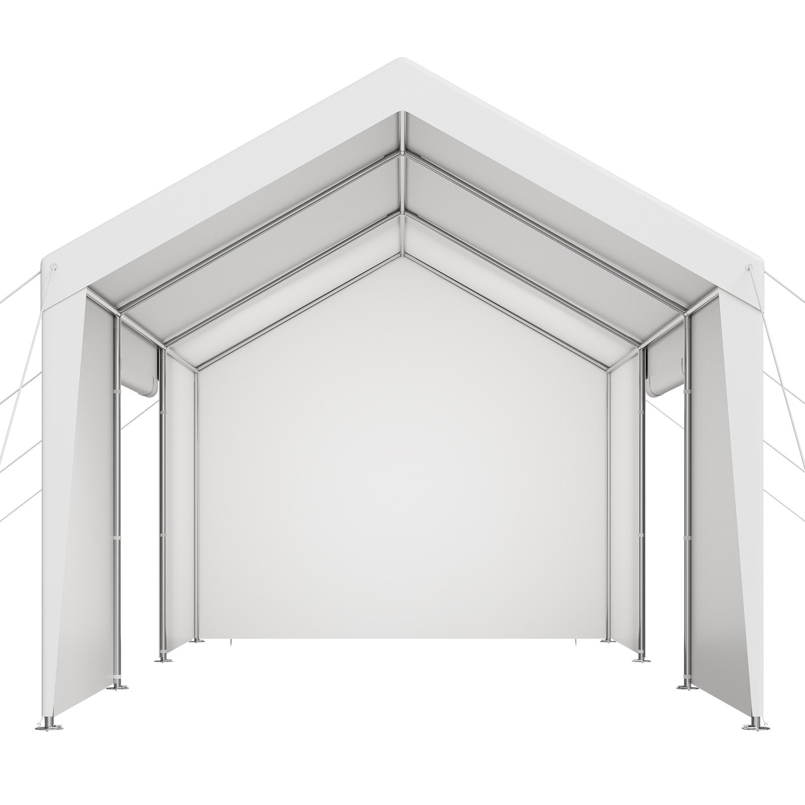 VEVOR Carport Car Canopy 12x20FT Heavy Duty Car Shelter with Sidewalls Grey