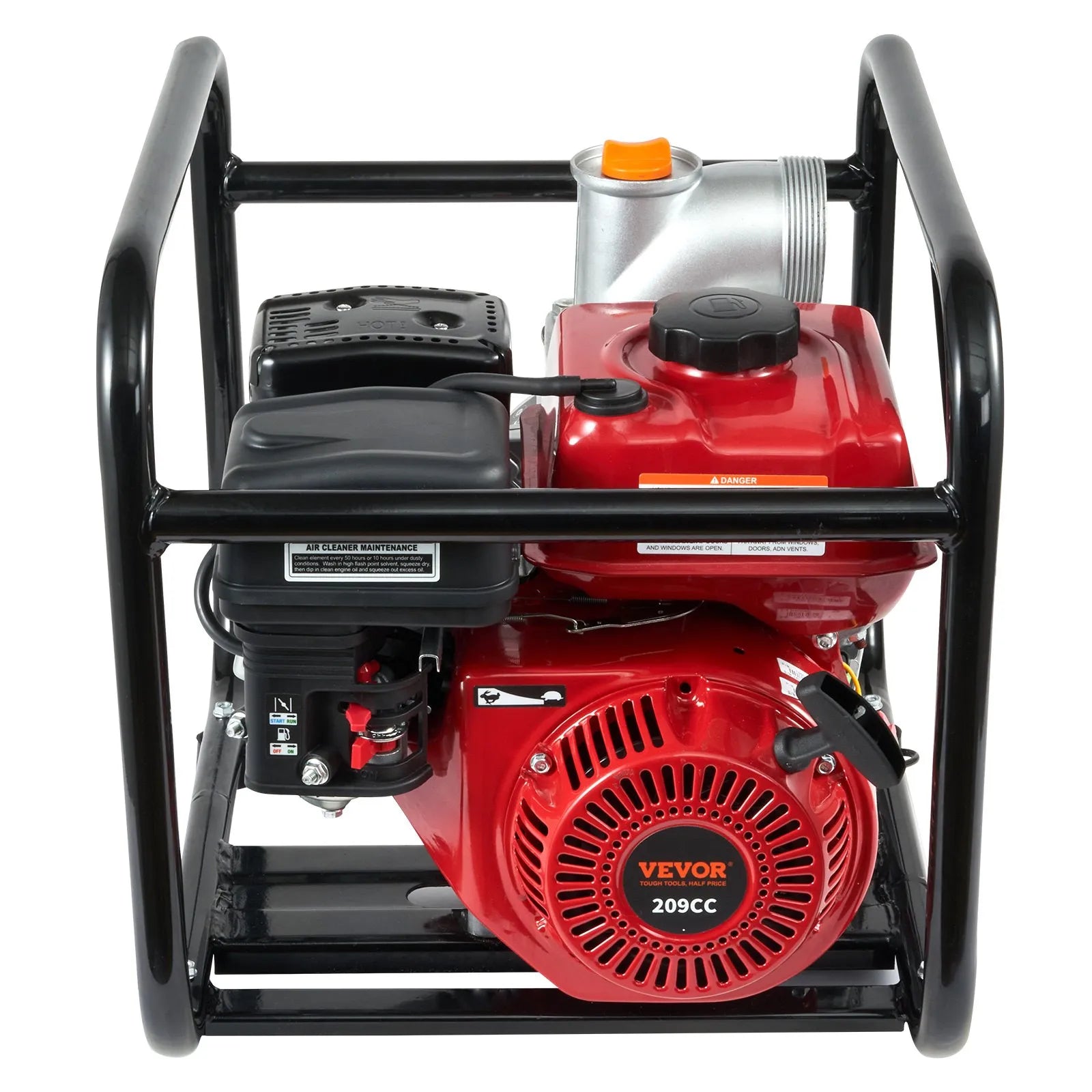 VEVOR Gasoline Engine Water Pump Gas Powered Water Transfer Pump 3" 7HP 4-Stroke