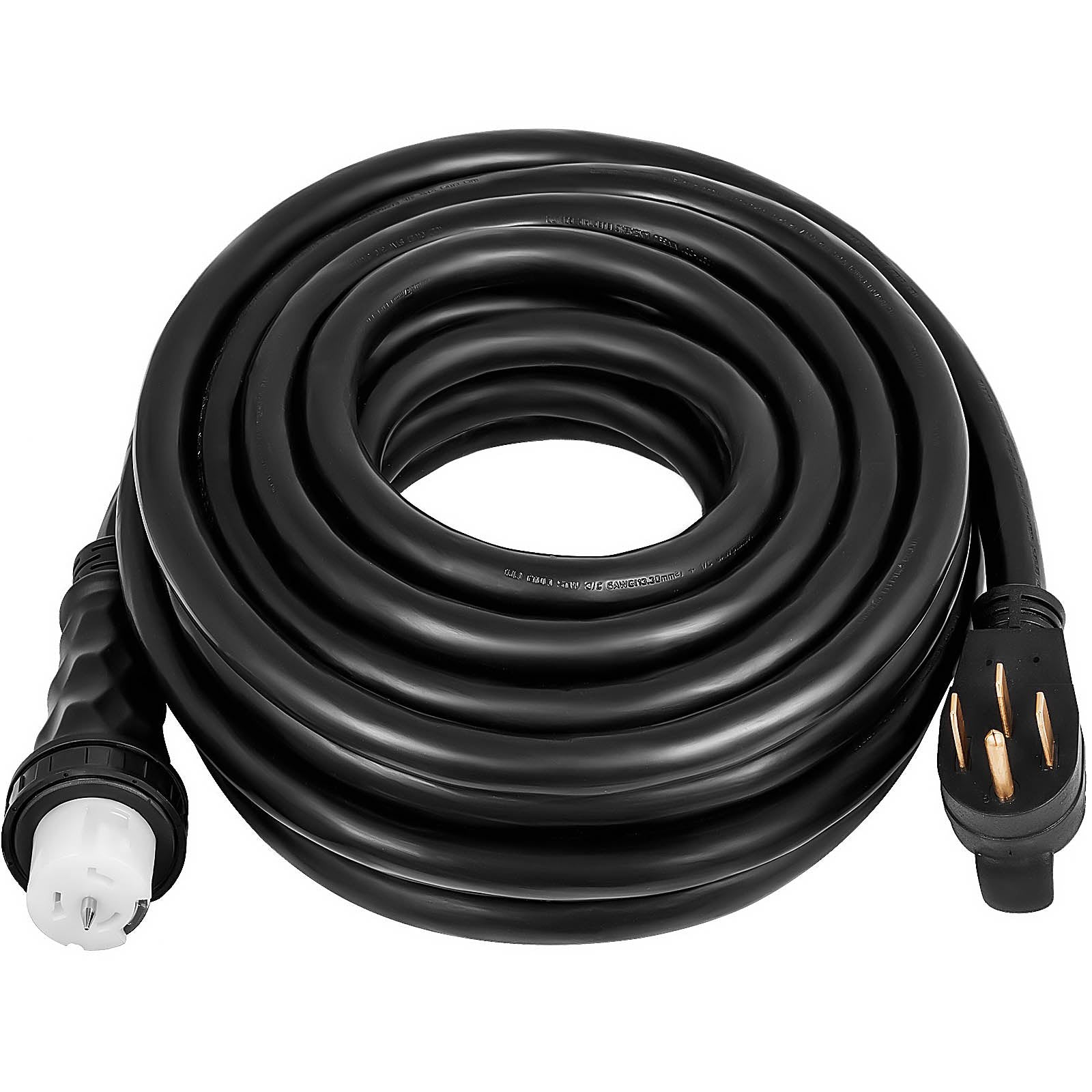 VEVOR 50Ft 50 Amp Generator Extension Cord 125V 250V STW6/3 + 8/1 Generator Cord with Tested to UL Standards,N14-50P & SS2-50R & CS6364 Twist Lock Connectors