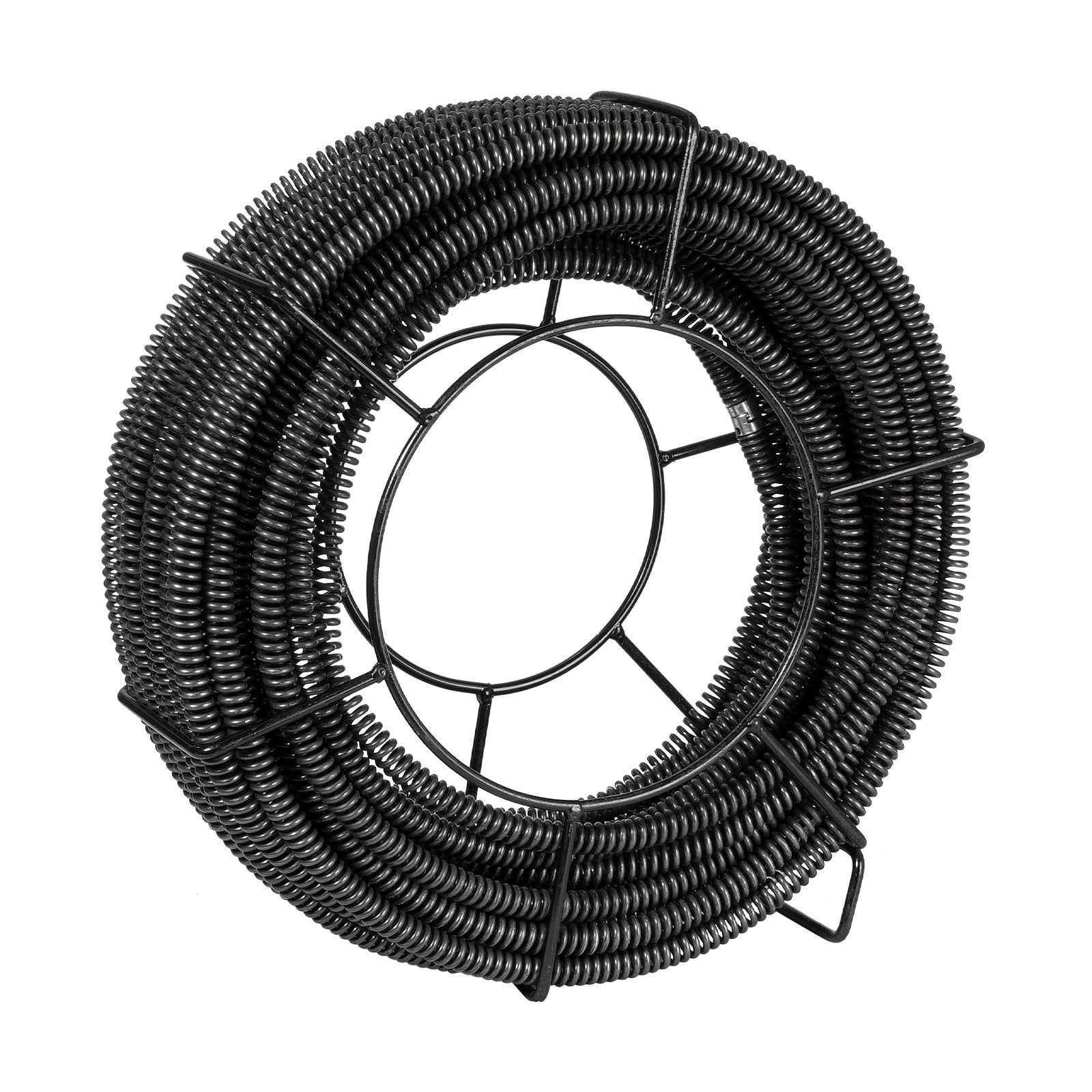 VEVOR Sectional Drain Cleaning Cable 100FTx5/8In & 7 Cutters for 0.8"-3.9" Pipes