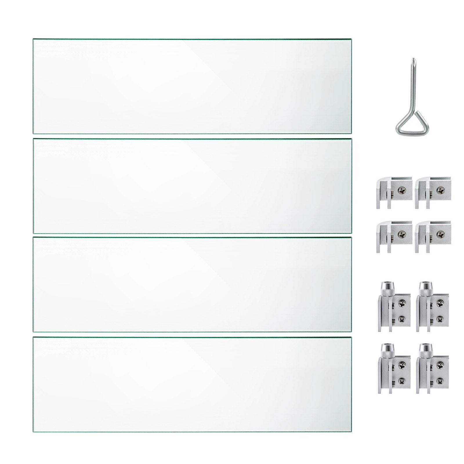 Fire Table Tempered Glass Wind Guard Fence 19" x 19" x 6"