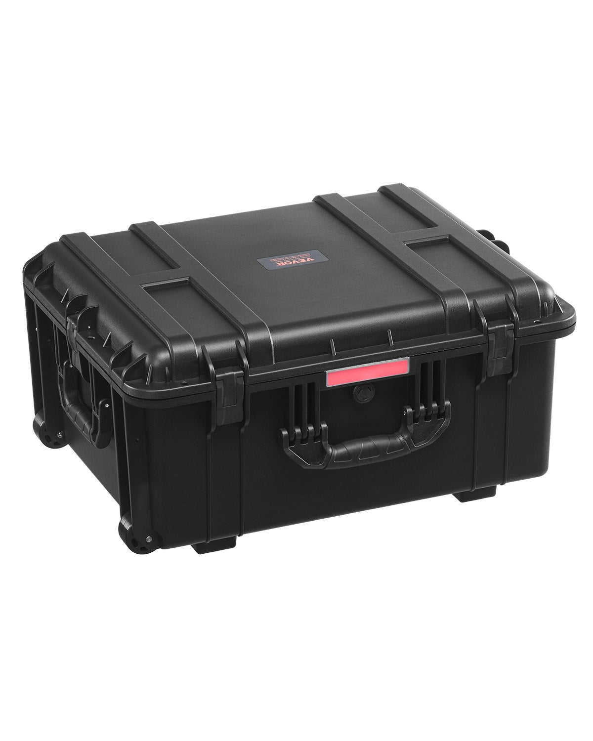 VEVOR 3.5 Cu.ft Weatherproof Hard Case Rolling Wheels & Retractable Handle Black