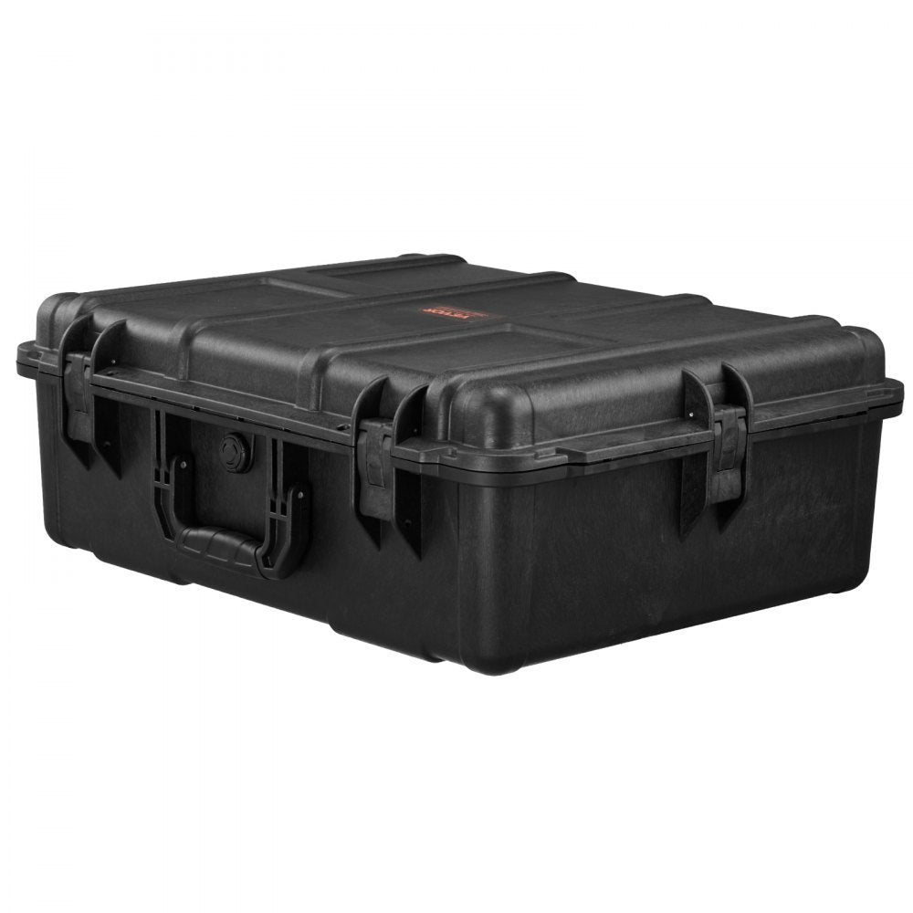 VEVOR 2.4 Cu.ft Weatherproof Hard Case with Handle Clips Padlock Holes Foam