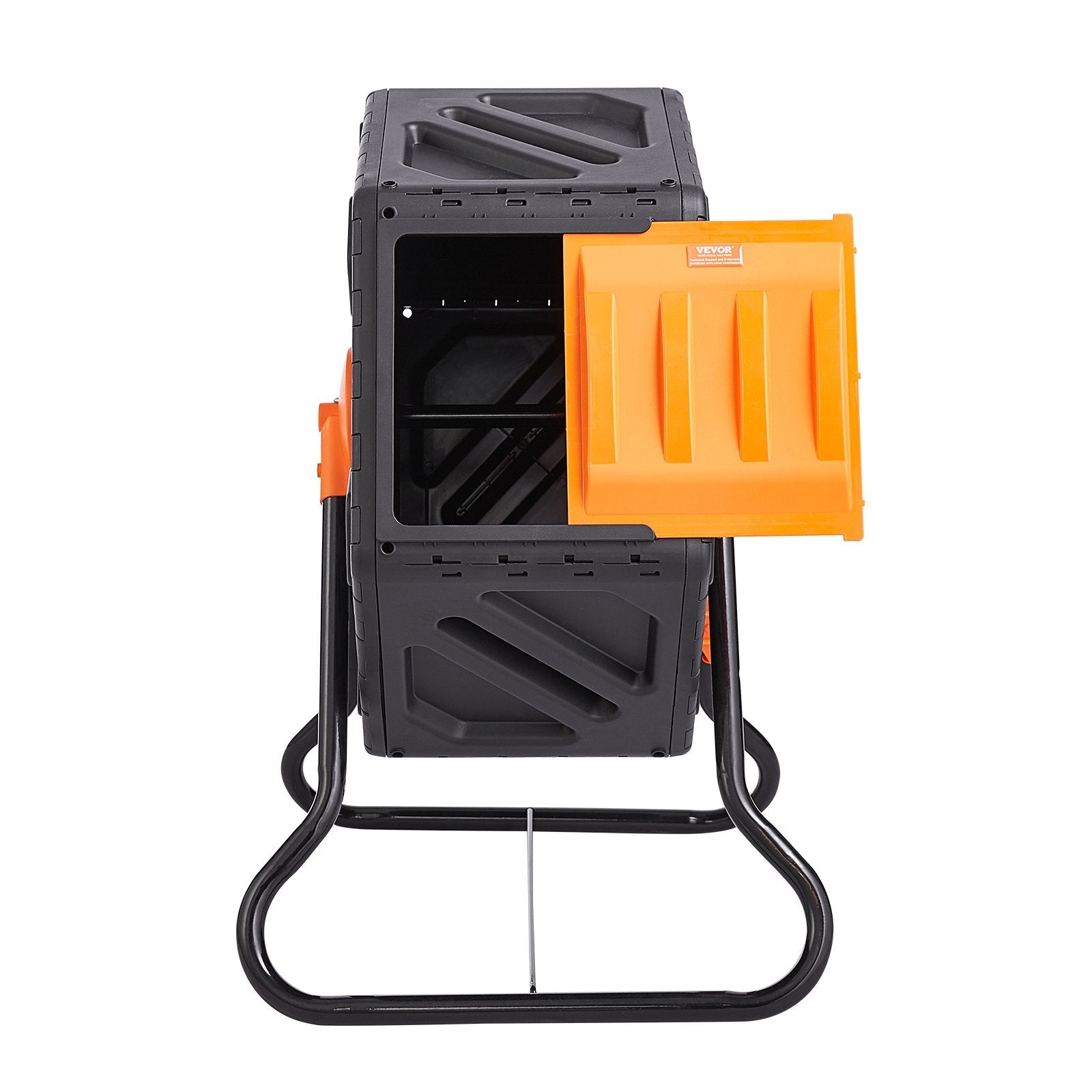 VEVOR Compost Bin, 18.5-Gal Small Composting Tumbler, Compact Single Rotating Chamber with Sliding Door and Steel Frame, BPA Free Composter Bin Tumbler for Garden, Kitchen, Yard, Outdoor