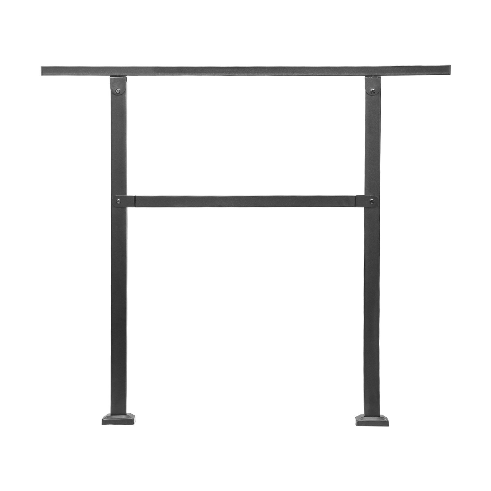 VEVOR Outdoor Handrails for 2-3 Step Stairs Black Square Tube Easy Install