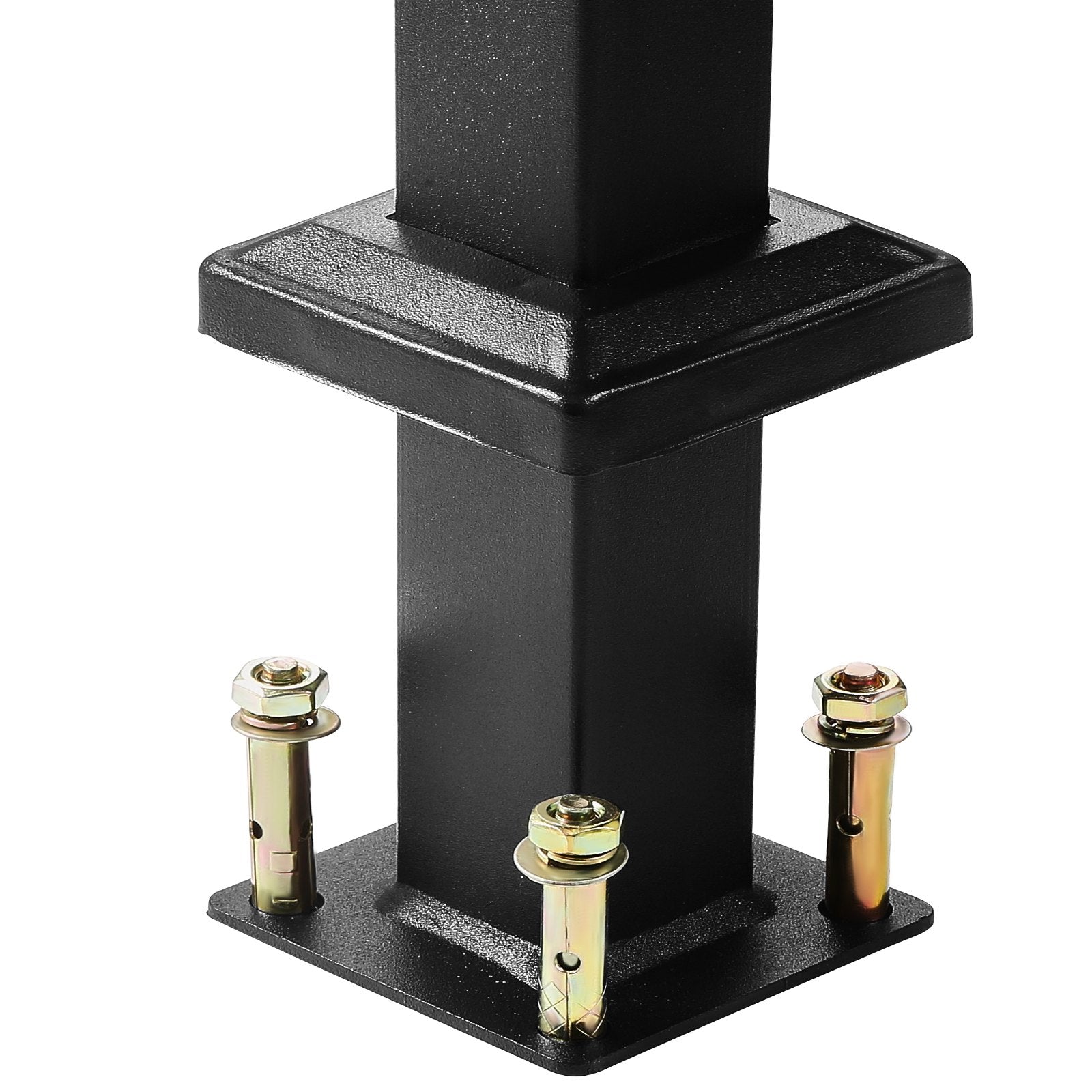 VEVOR Outdoor Handrails for 4-5 Step Stairs Black Square Tube Easy Install