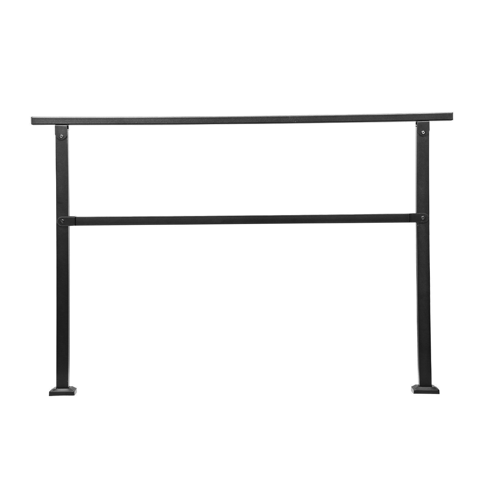 VEVOR Outdoor Handrails for 4-5 Step Stairs Black Square Tube Easy Install