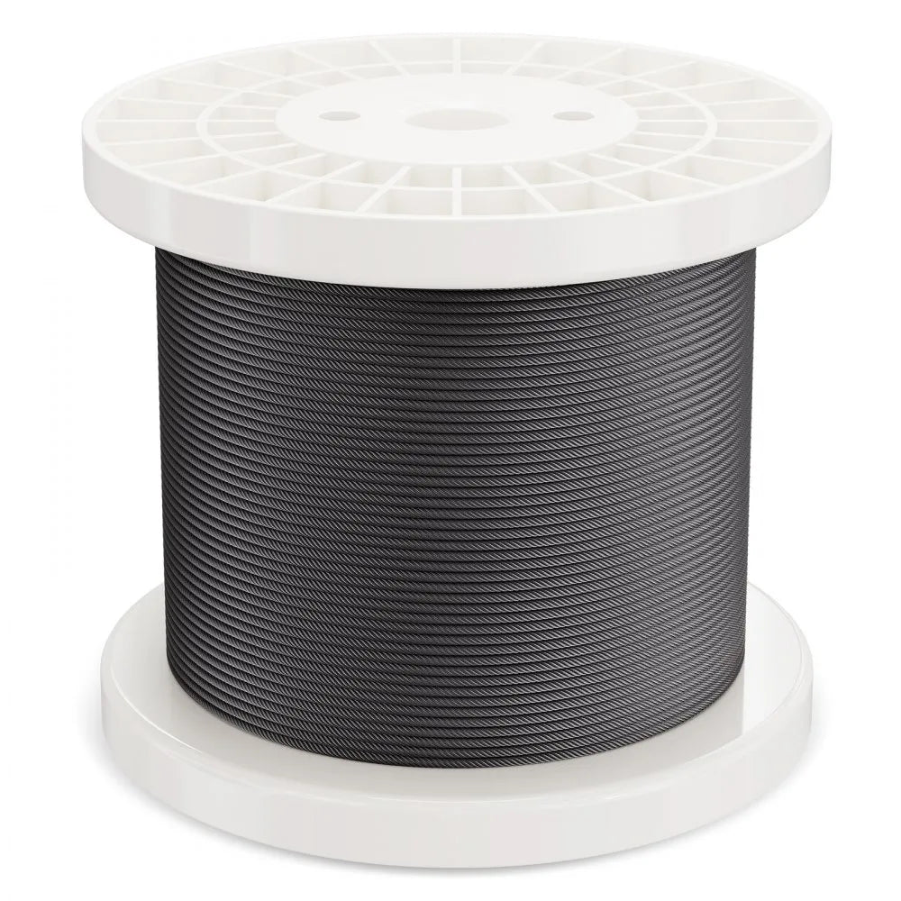 VEVOR T316 Stainless Steel Cable 1/8" 7x7 Steel Wire Rope 500 ft Cable Railing