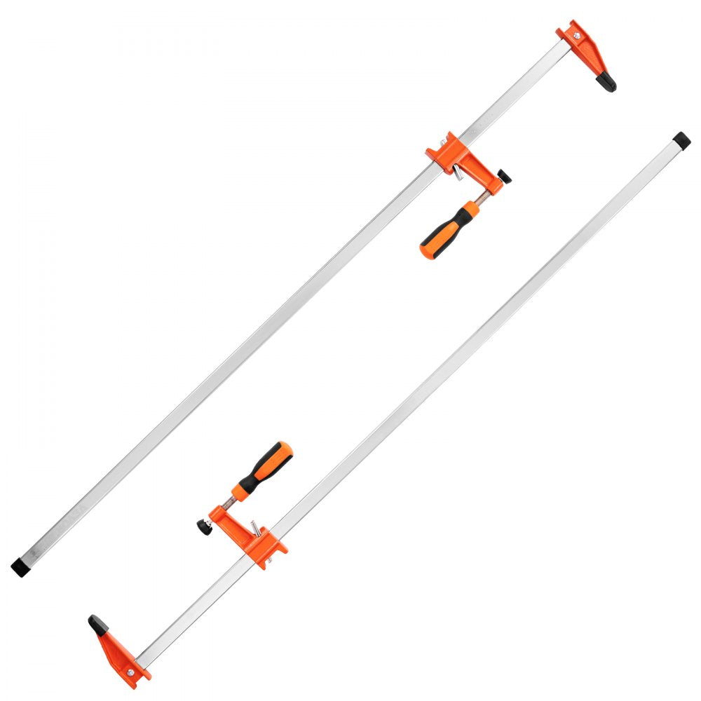 VEVOR Bar Clamps for Woodworking, 2-Pack 36" Clamp/Spreader, Quick-Change F Clamp with 600 lbs Load Limit, 2.5" Throat Depth, Cast Iron and Carbon Steel, Wood Clamps for Woodworking Metal Working