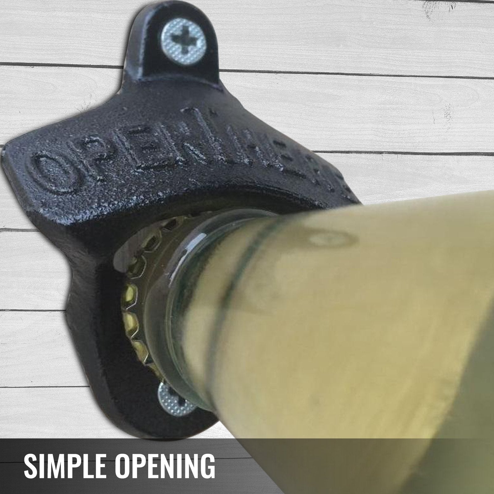 VEVOR Rustic Set of 100 Classic Vintage Finish Wall Mount Cast Iron Bottle Opener for Home Bars and Man Cave