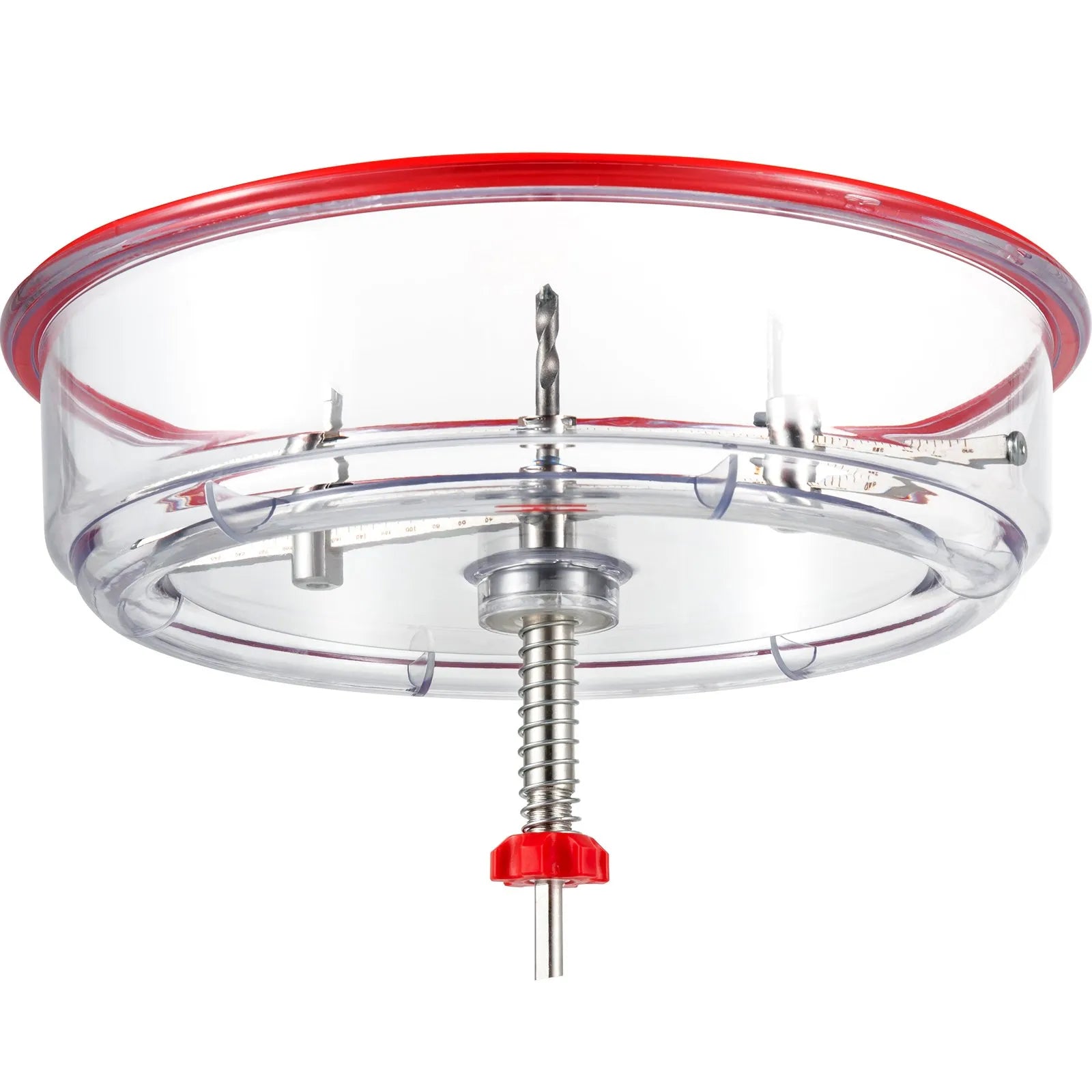 VEVOR Adjustable Hole Saw Cutter Kit, 1-5/8\" to 11-13 /16\" (40-300 mm), Recessed Hole Saw with PC Dust Shield, Two Replaceable Pilot Drill Bits, for Recessed Lights, Ceiling Speakers, Vent Holes