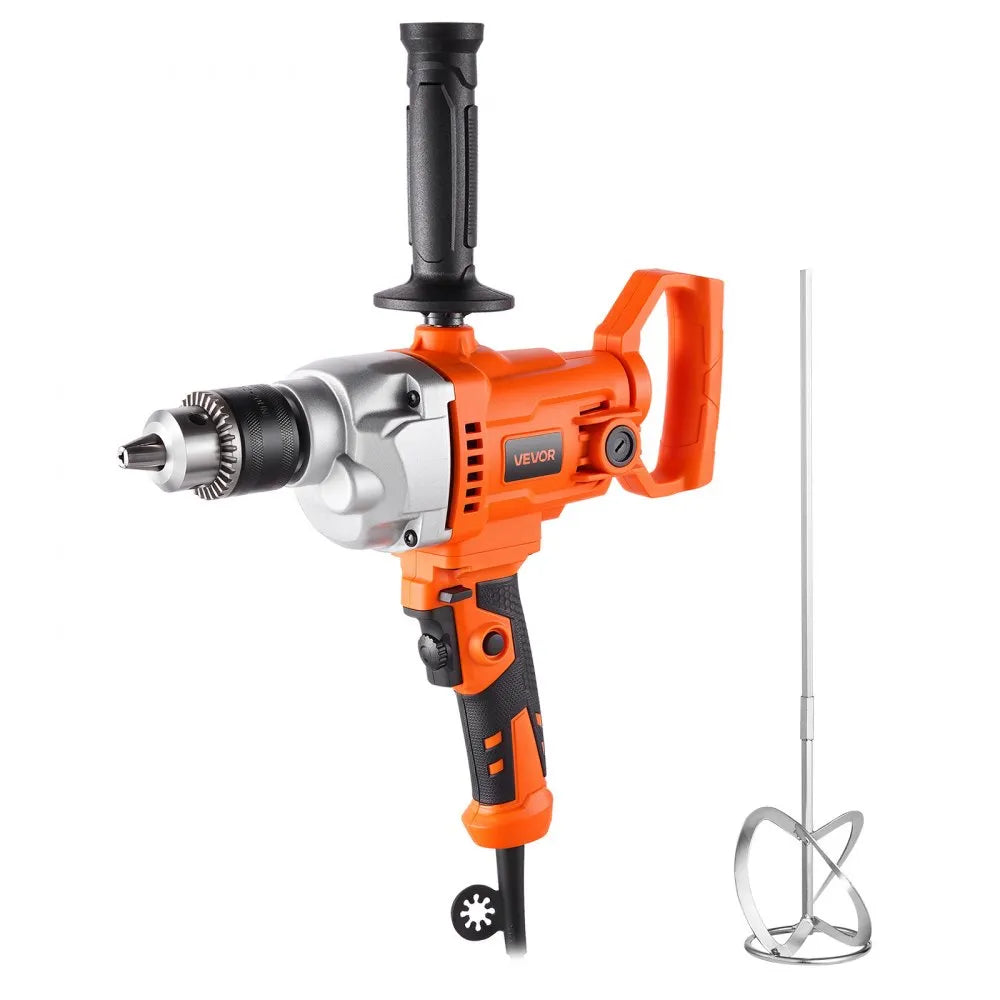 Corded Drill Mixer with D-Handle, Variable Speed Mixing & Drilling Tool, 1/2" or 5/8" Chuck