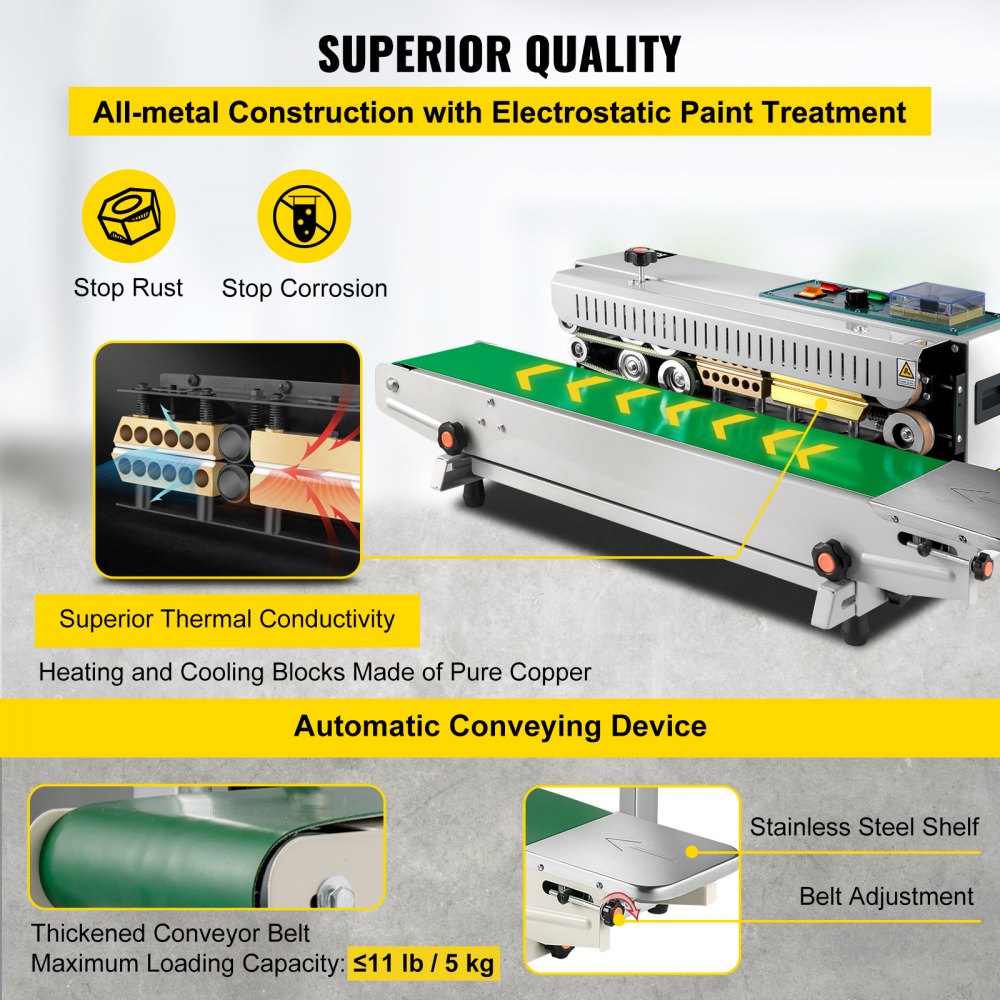 Auto Continuous Sealing Machine Horizontal Sealer Plastic PVC Membrane Bag Film Band Sealer