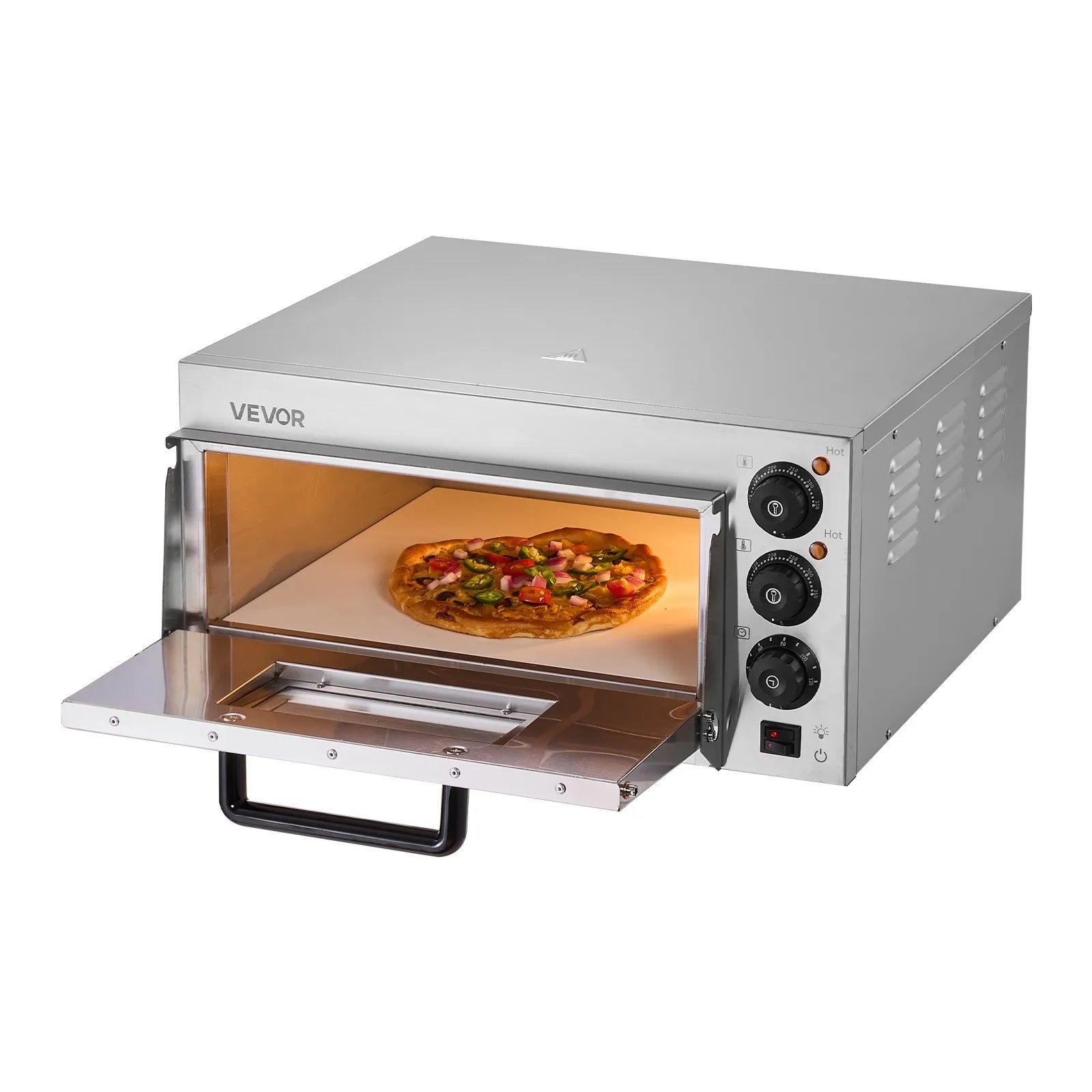 VEVOR Commercial Countertop Pizza Oven Electric Pizza Oven for 16" Pizza Indoor