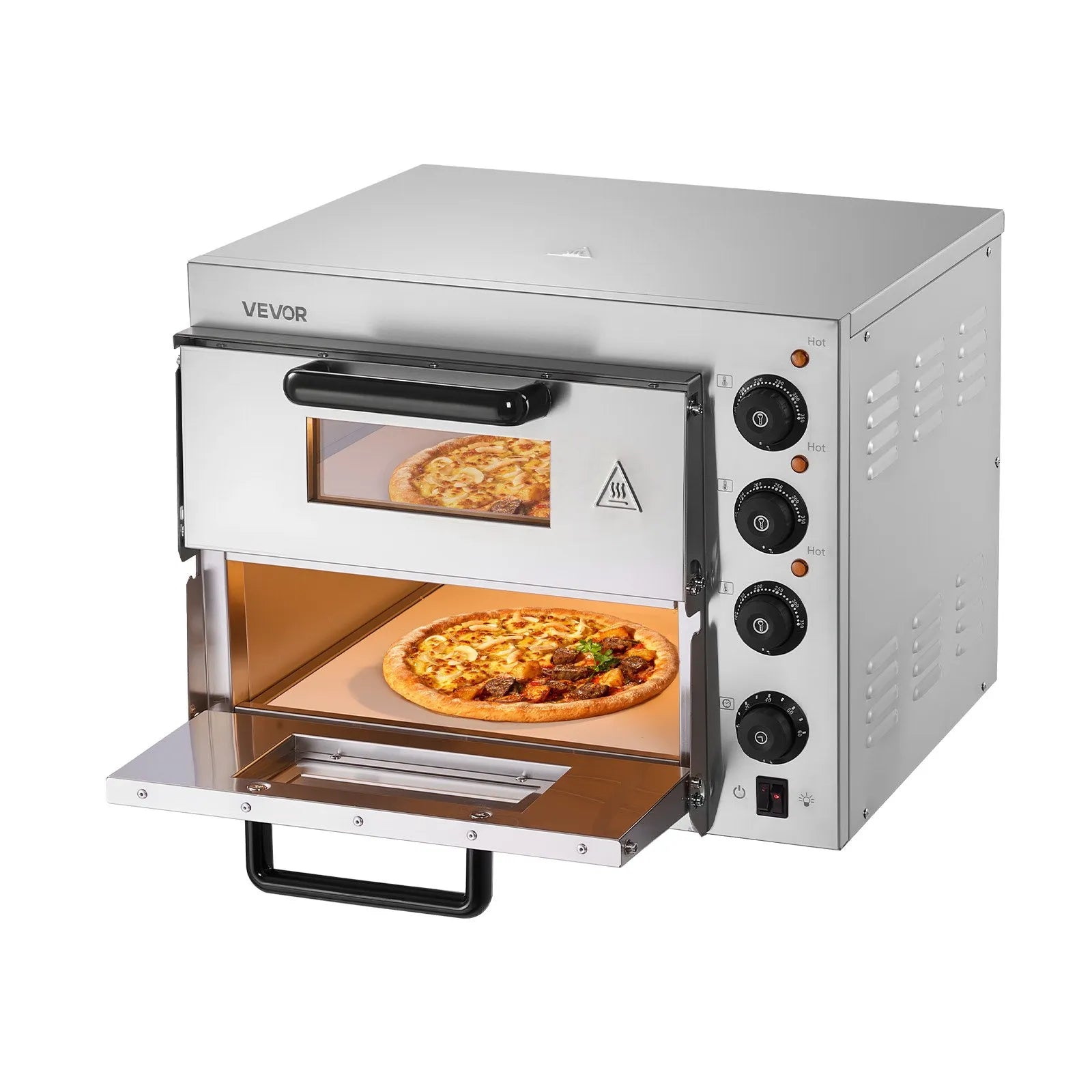VEVOR Commercial Countertop Pizza Oven Electric Pizza Oven for 14" Pizza Indoor