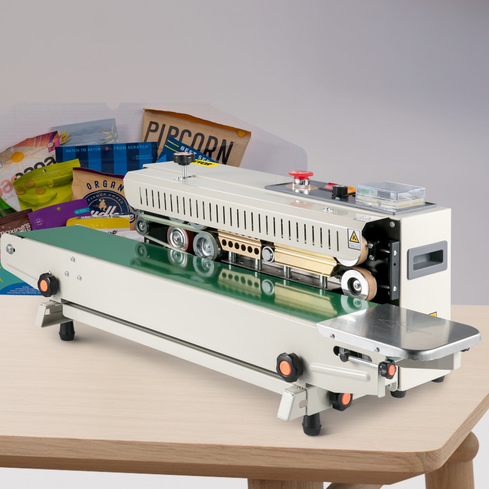 VEVOR FR-770 Continuous Band Sealer, Automatic Band Sealer with Digital Temperature Control, (Horizontal)