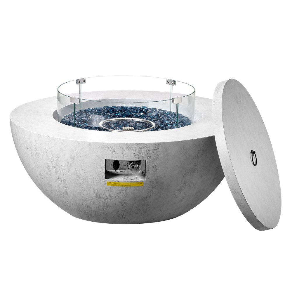 VEVOR Propane Fire Pit Outdoor Concrete Gas Fire Pit 39 in Tabletop 50000 BTU