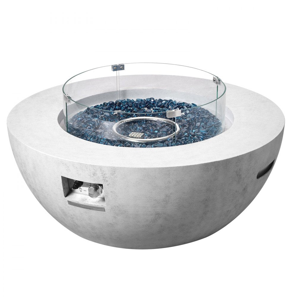 VEVOR Propane Fire Pit Outdoor Concrete Gas Fire Pit 39 in Tabletop 50000 BTU