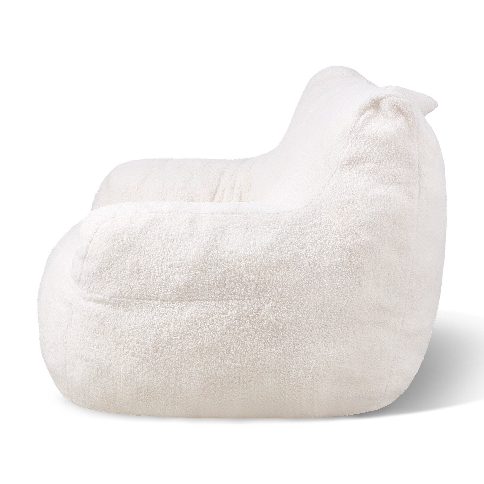 VEVOR 3 feet Bean Bag Chair with Soft Armrests and Storage Pocket White