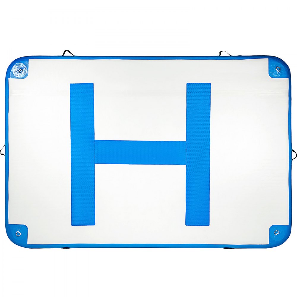 VEVOR Inflatable Floating Dock 10 x 6.5 ft, Inflatable Dock Platform with Electric Air Pump, Inflatable Swim Platform 6 Inch Thick, Floating Dock 5-6 People, Floating Platform for Pool Beach Ocean