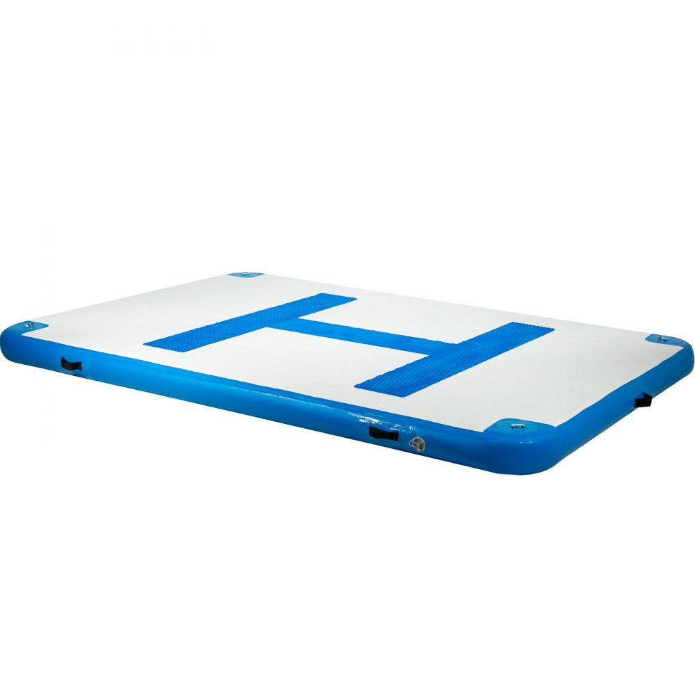 VEVOR Inflatable Floating Dock 10 x 6.5 ft, Inflatable Dock Platform with Electric Air Pump, Inflatable Swim Platform 6 Inch Thick, Floating Dock 5-6 People, Floating Platform for Pool Beach Ocean