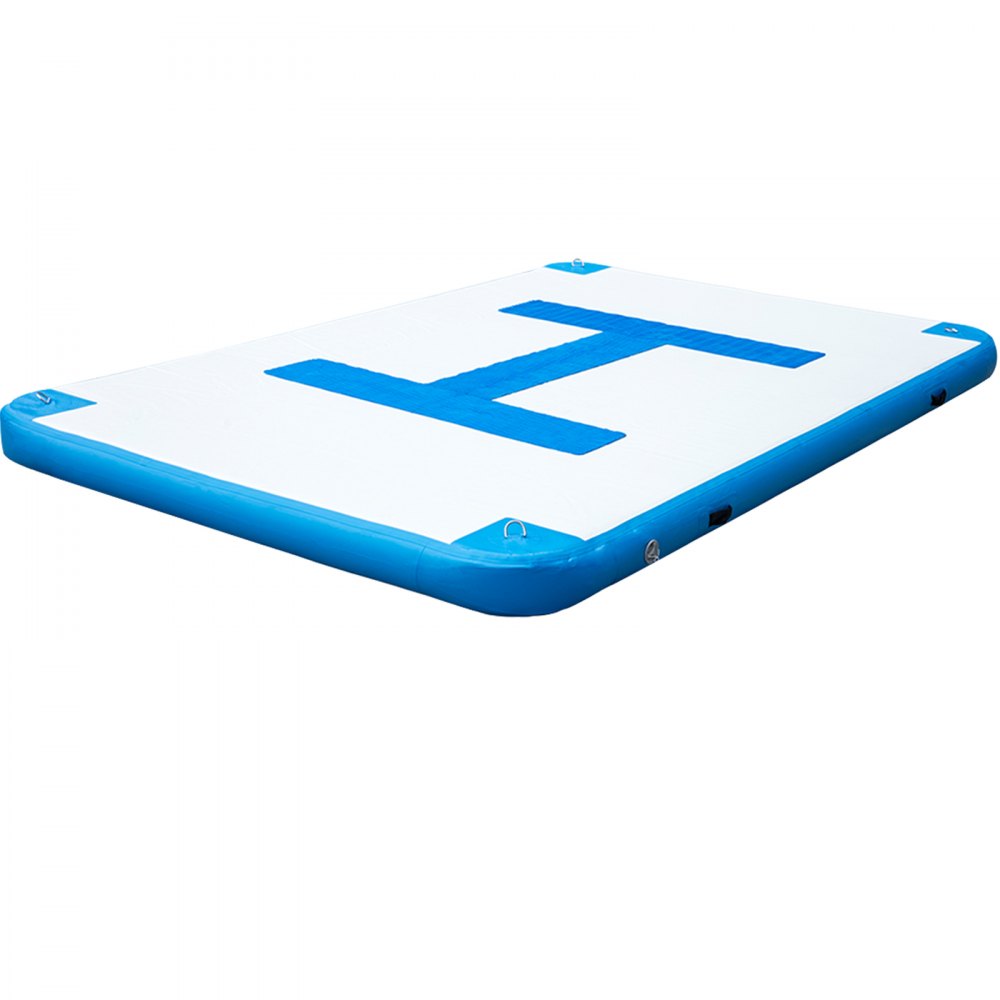 VEVOR Inflatable Floating Dock 10 x 6.5 ft, Inflatable Dock Platform with Electric Air Pump, Inflatable Swim Platform 6 Inch Thick, Floating Dock 5-6 People, Floating Platform for Pool Beach Ocean