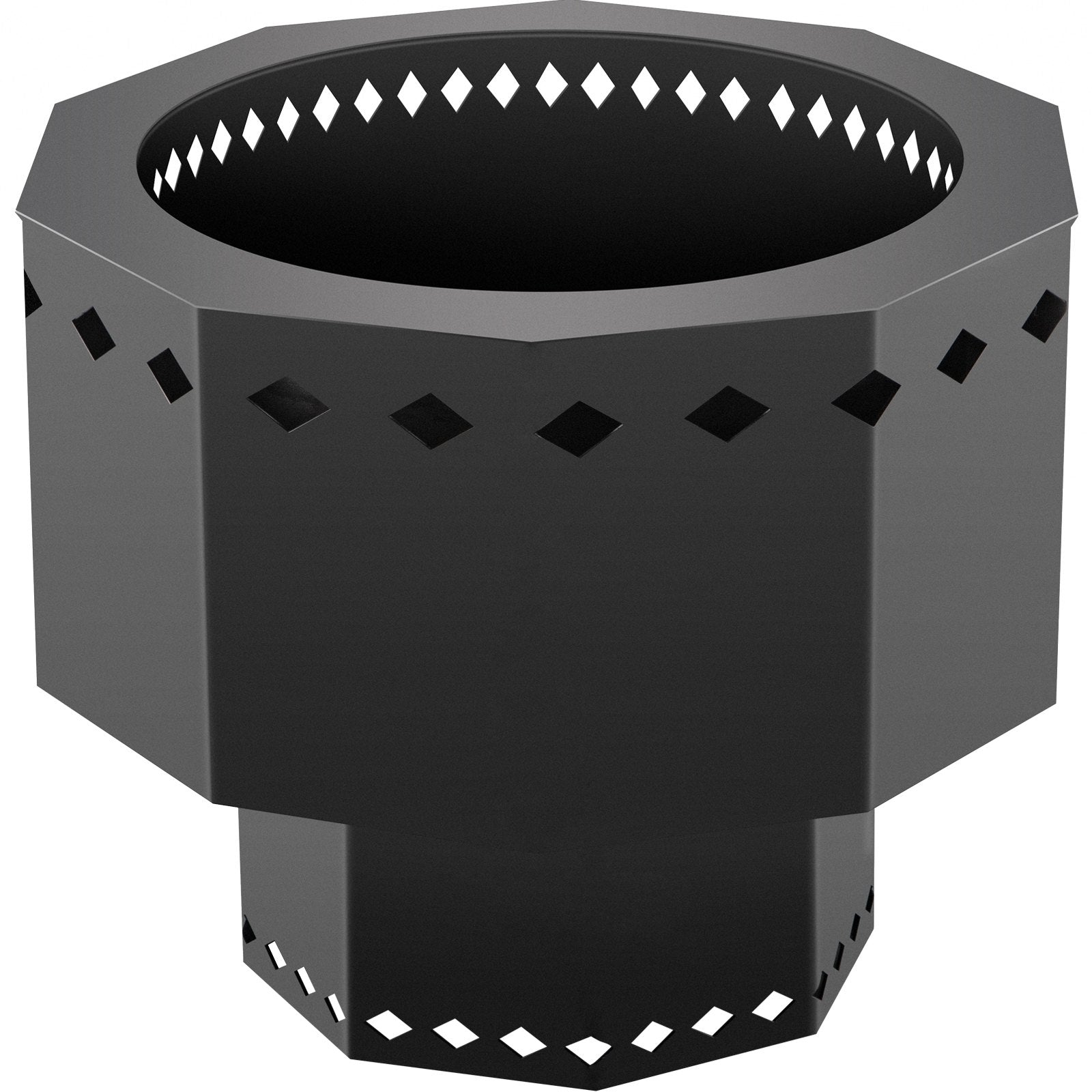 VEVOR Smokeless Fire Pit, Carbon Steel Stove Bonfire, Large 15 inch Diameter Wood Burning Fire Pit, Outdoor Stove Bonfire Fire Pit, Portable Smokeless Fire Bowl for Picnic Camping Backyard Black