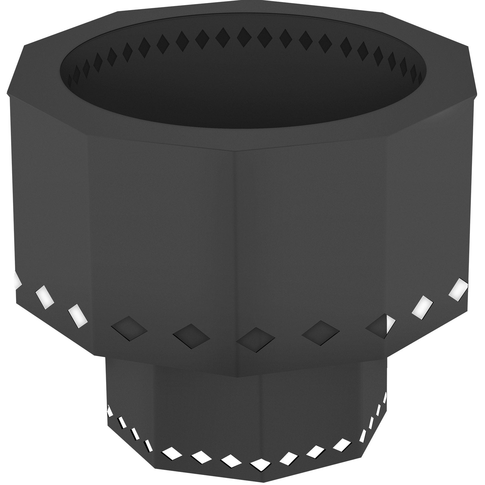 VEVOR Smokeless Fire Pit, Carbon Steel Stove Bonfire, Large 15 inch Diameter Wood Burning Fire Pit, Outdoor Stove Bonfire Fire Pit, Portable Smokeless Fire Bowl for Picnic Camping Backyard Black