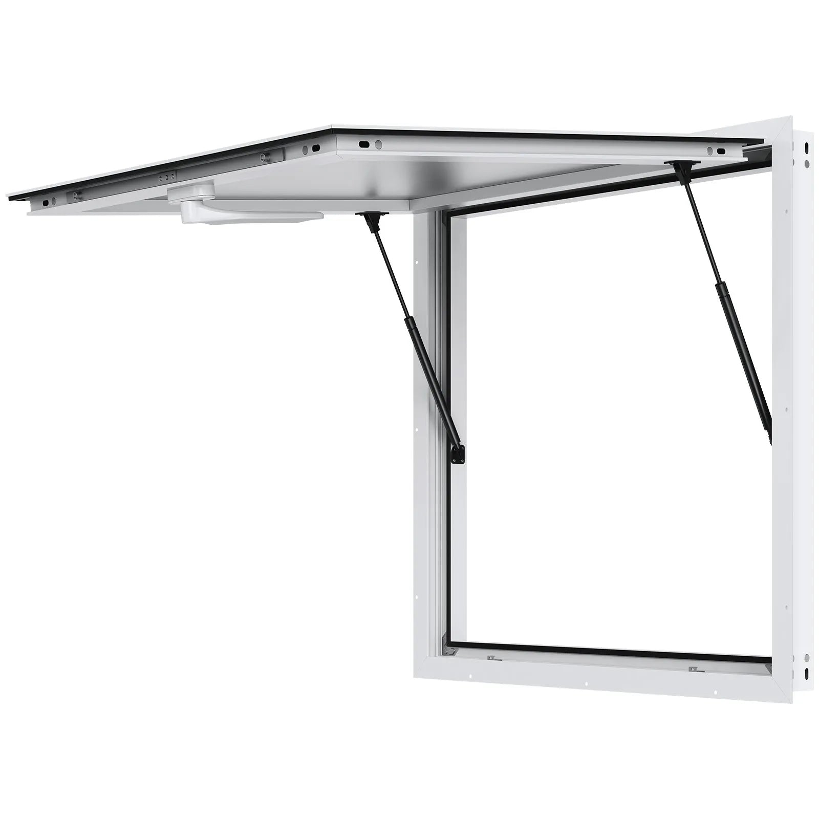 VEVOR Concession Window 36"x36", Aluminum Alloy Food Truck Service Window with Awning Door & Drag Hook, Up to 85 Degrees Stand Serving Window for Food Trucks Concession Trailers, Glass Not Included