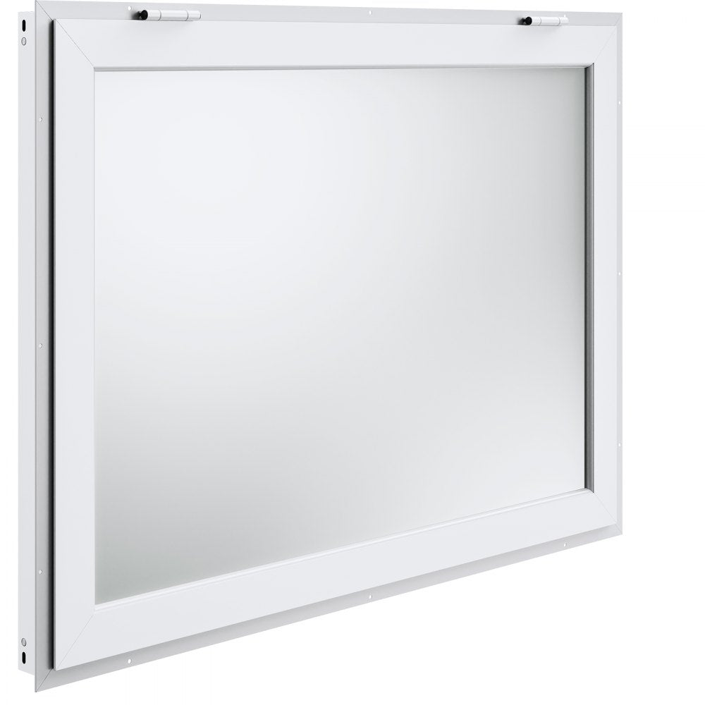 VEVOR Concession Window 53"x33", Aluminum Alloy Food Truck Service Window with Awning Door & Drag Hook, Up to 85 Degrees Stand Serving Window for Food Trucks Concession Trailers, Glass Not Included