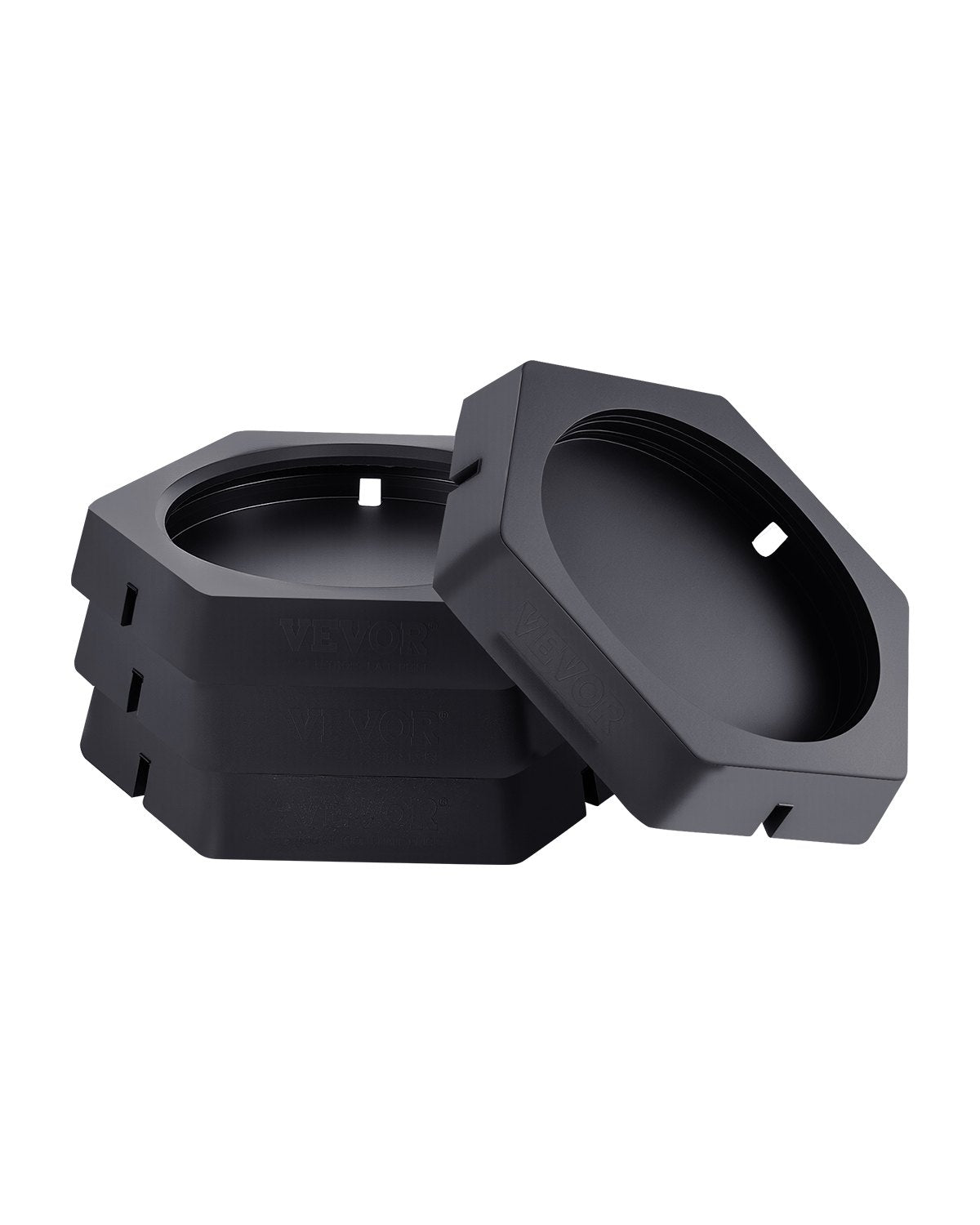 RV Leveling Pads 5000lbs 4 Pcs Rubber Trailer Jack Pads for 10" Round Feet