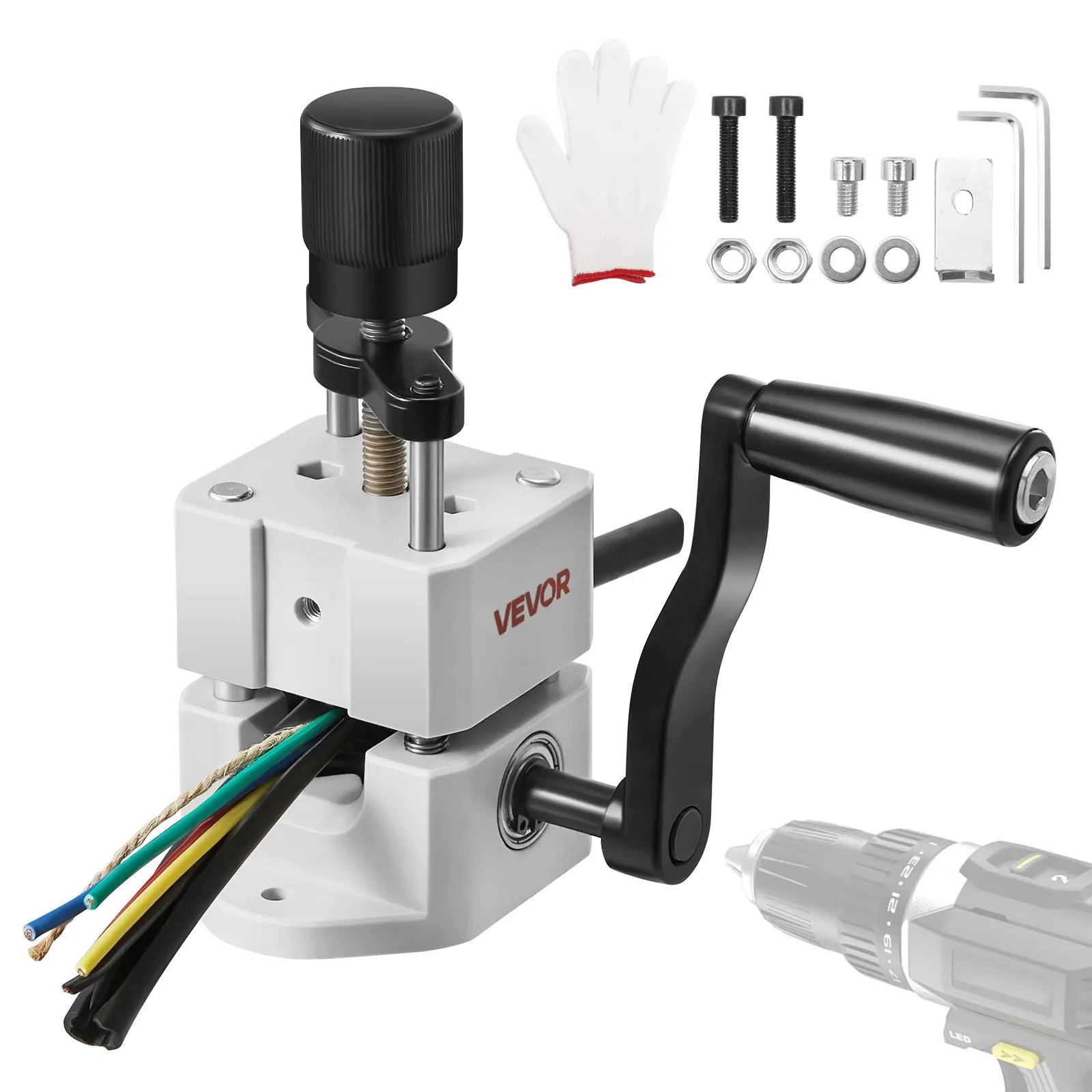 VEVOR Manual Wire Stripper Stripping Machine 0.06-1 in Hand or Drill Powered