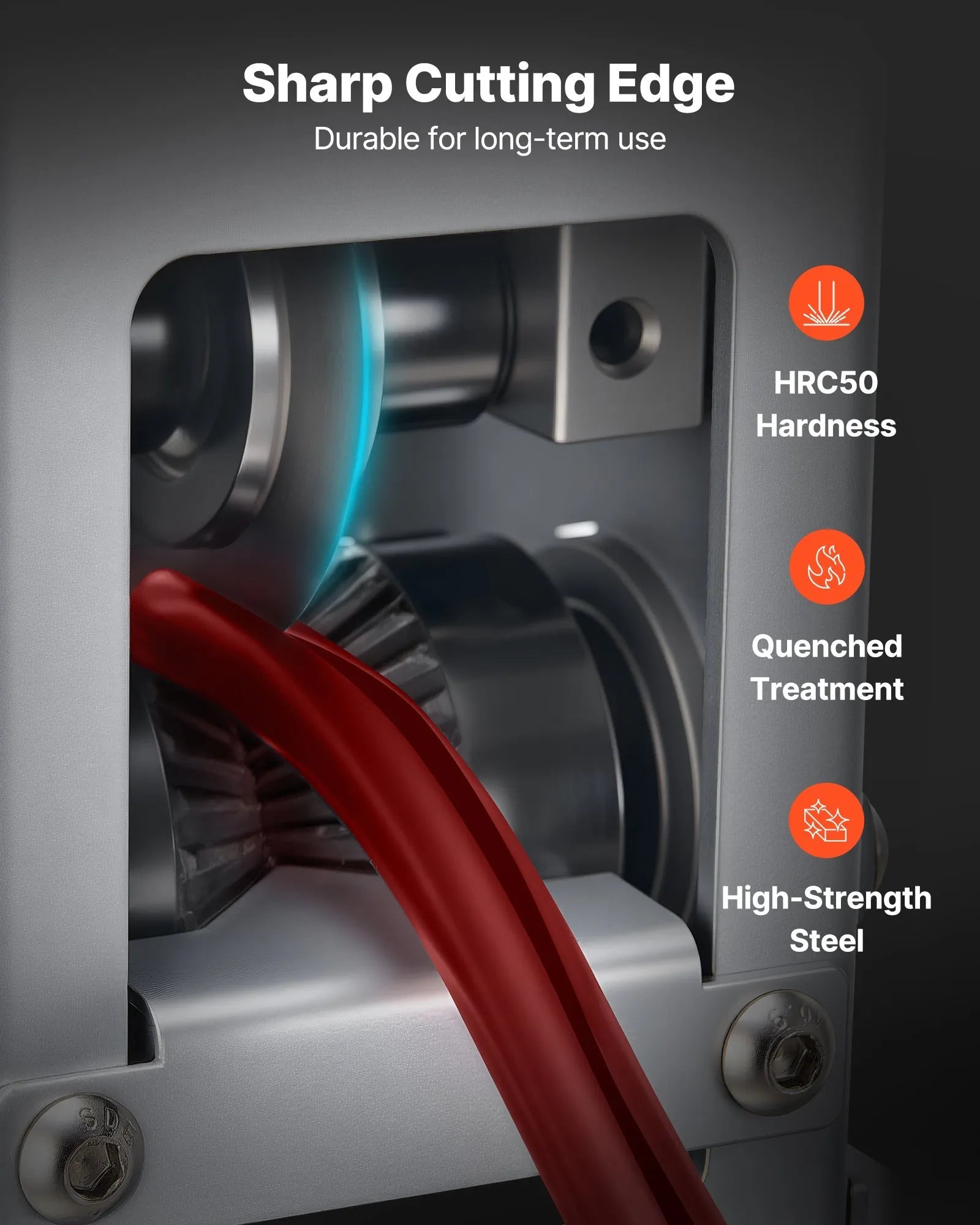 VEVOR Manual Wire Stripper Machine, 0.06-1.18 in, Copper Cable Stripper Tool, Hand Crank or Drill Powered Modes, Heavy-Duty Q235 Frame Wire Stripping Machine, Easy to Use, for Scrap Copper Recycling