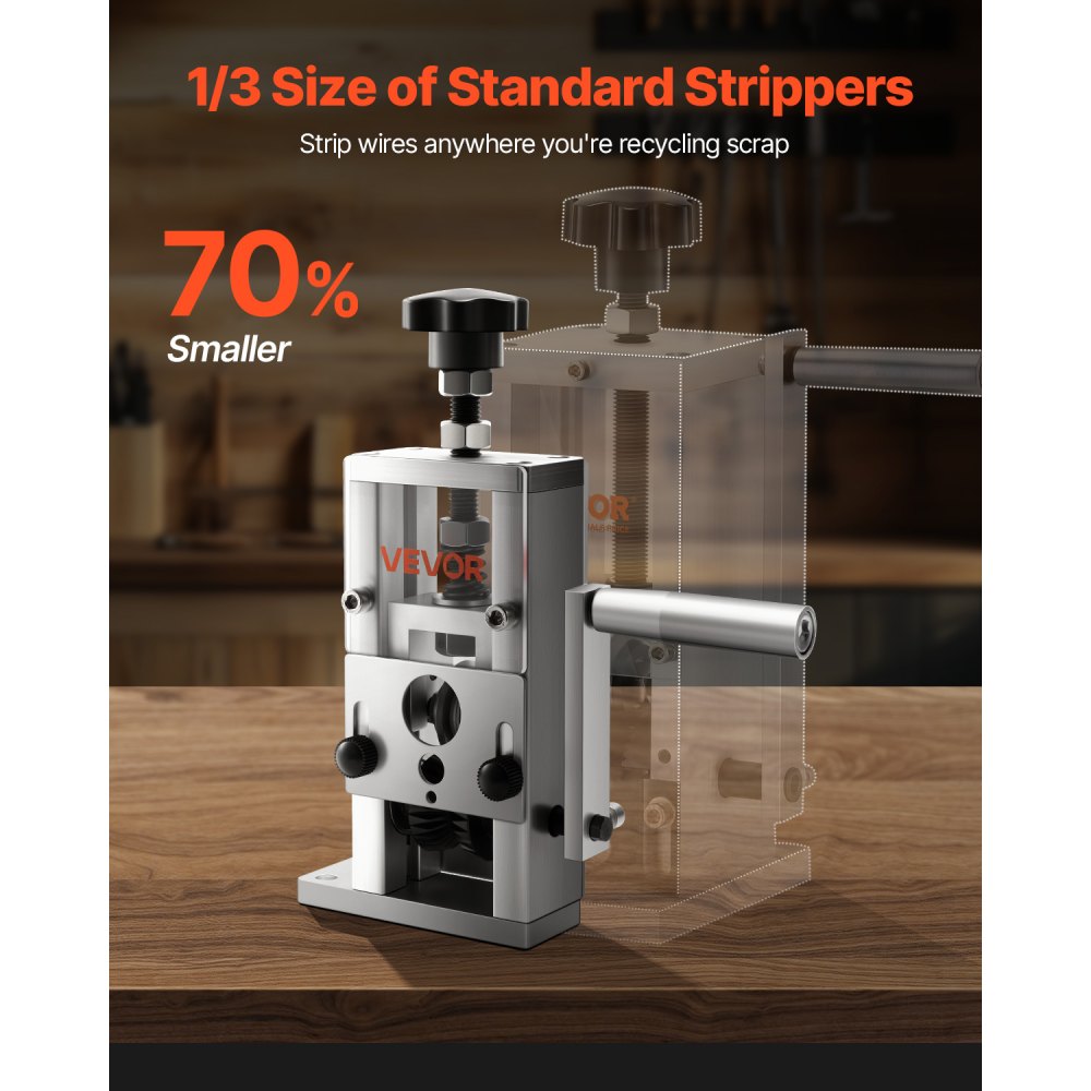 Manual Wire Stripping Machine, 0.06–1" Copper Wire Stripper
