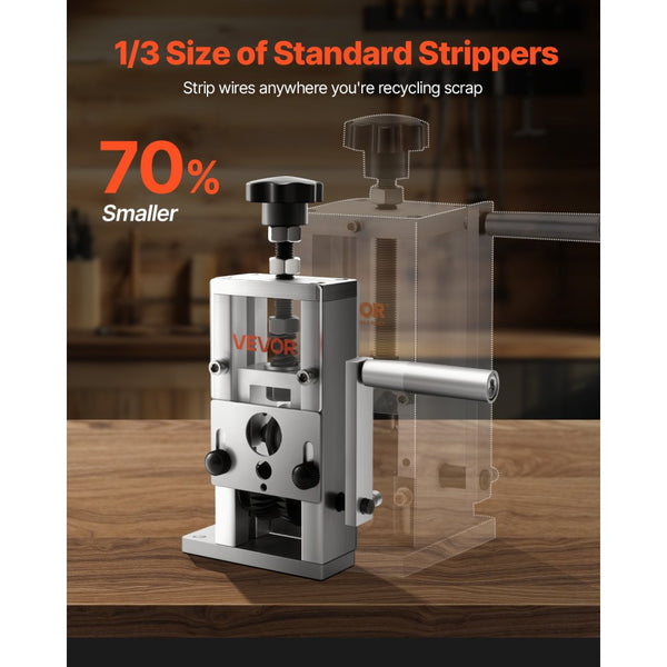 Manual Wire Stripping Machine, 0.06–1" Copper Wire Stripper
