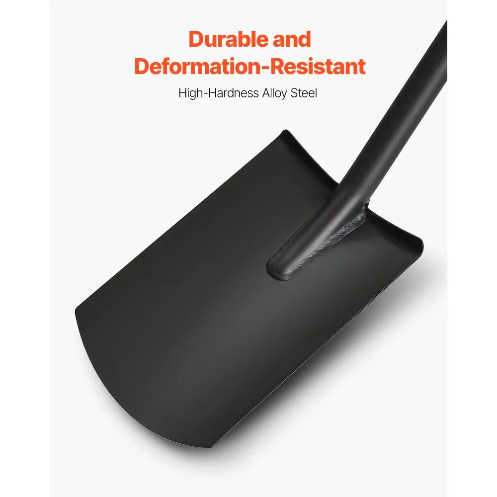 48-Inch Heavy-Duty Square Shovel with Alloy Steel Blade and D-Handle