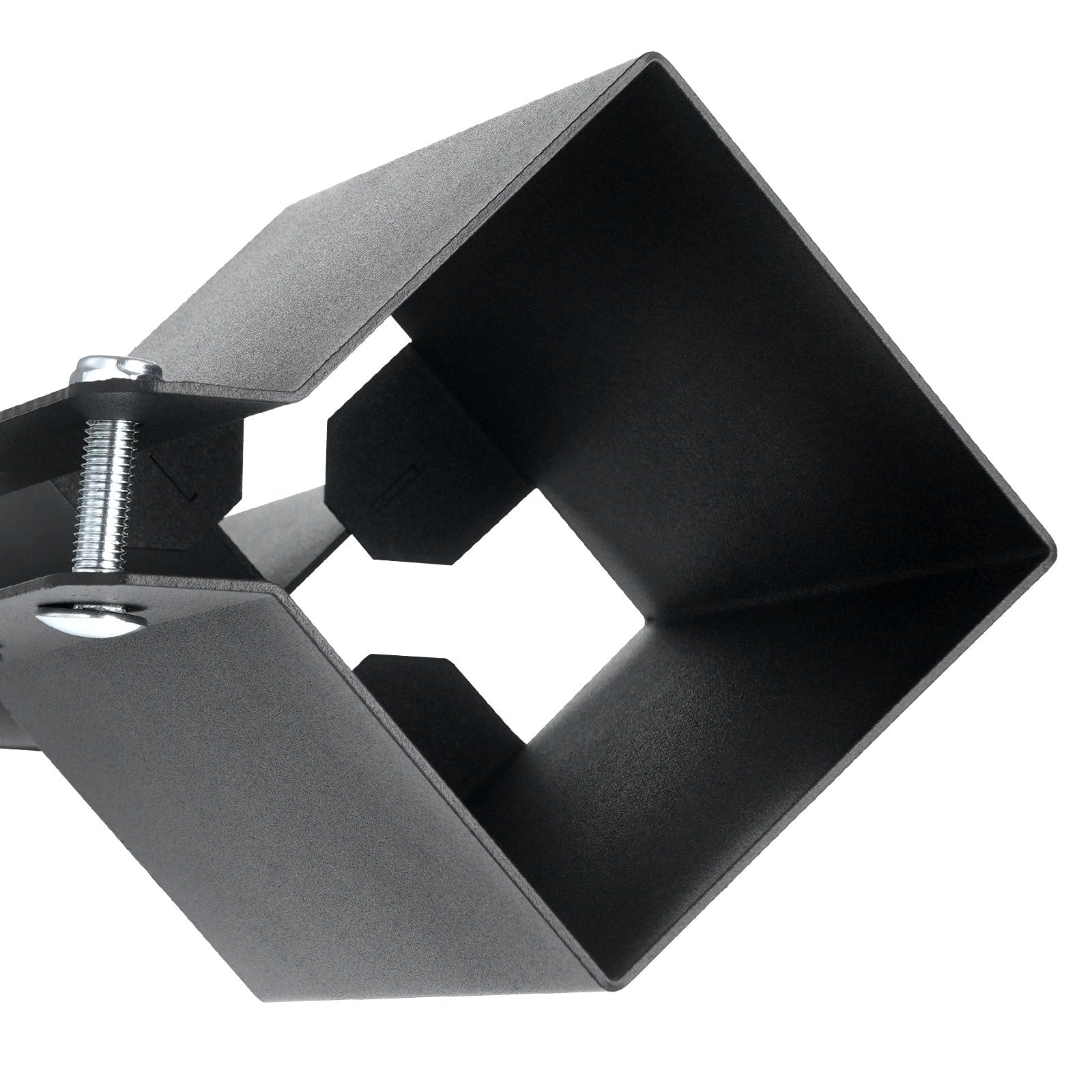 VEVOR Fence Post Anchor Ground Spike, 4 Pack 36 x 4 x 4 Inches Outer Diameter (Inner Diameter 3.5 x3.5 Inches), Metal Black Powder Coated Post Stake Ground, for Mailbox Deck Garden Railing