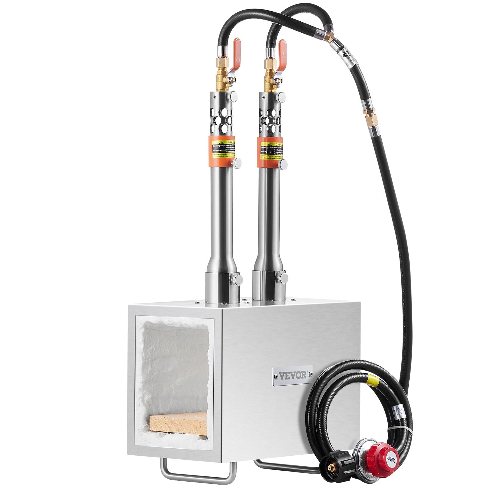 VEVOR Portable Propane Forge 2 Burner Farrier Forge 2600? Knife Metal Square