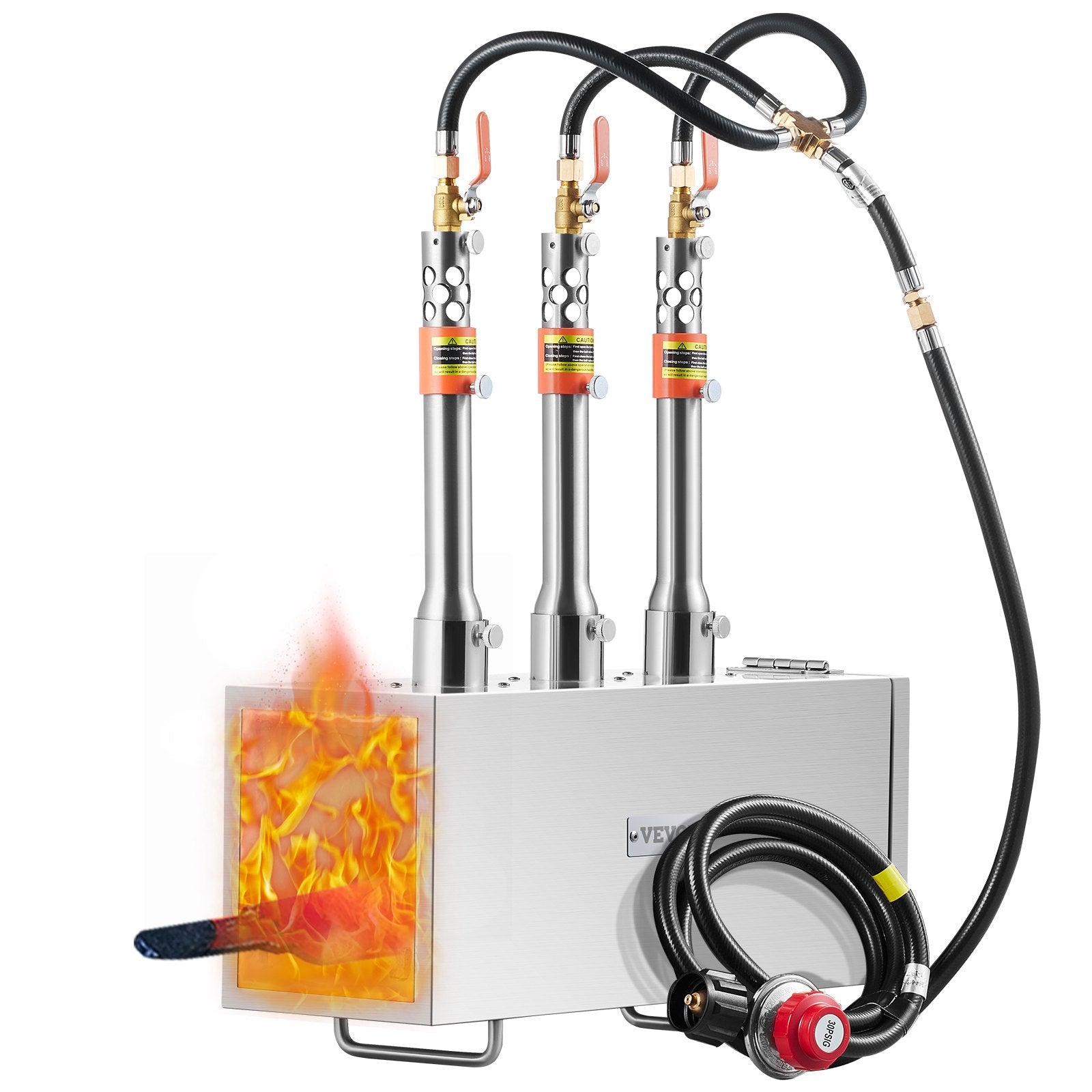 VEVOR Portable Propane Forge 3 Burner Farrier Forge 2600? Knife Metal Square