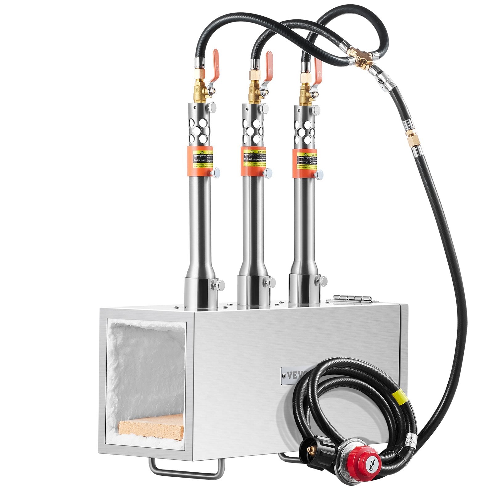 VEVOR Portable Propane Forge 3 Burner Farrier Forge 2600? Knife Metal Square