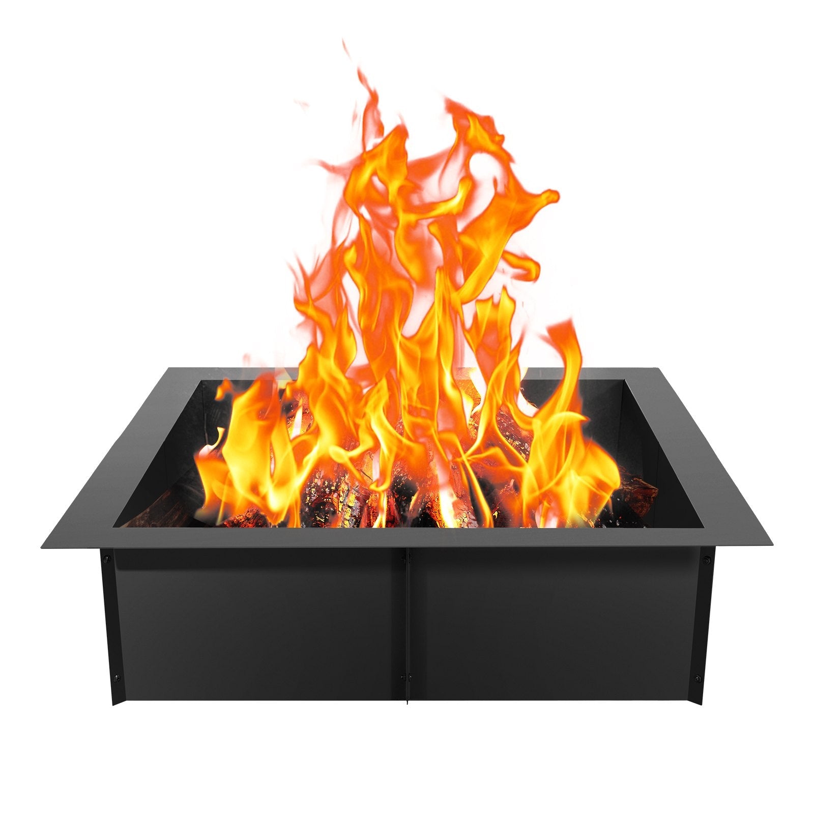 VEVOR Fire Pit Ring Square 36x36 in Outer Steel Liner DIY Campfire Ring Firepit