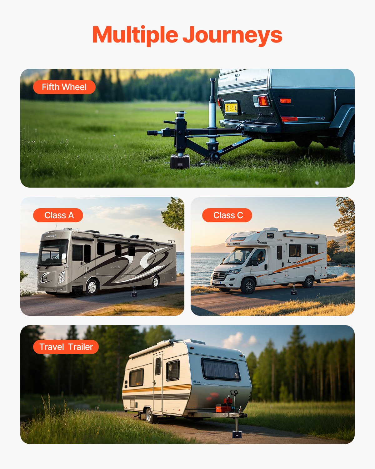 VEVOR Trailer Jack Block 6" High 6000 lbs RV Leveling Block Camper Accessories