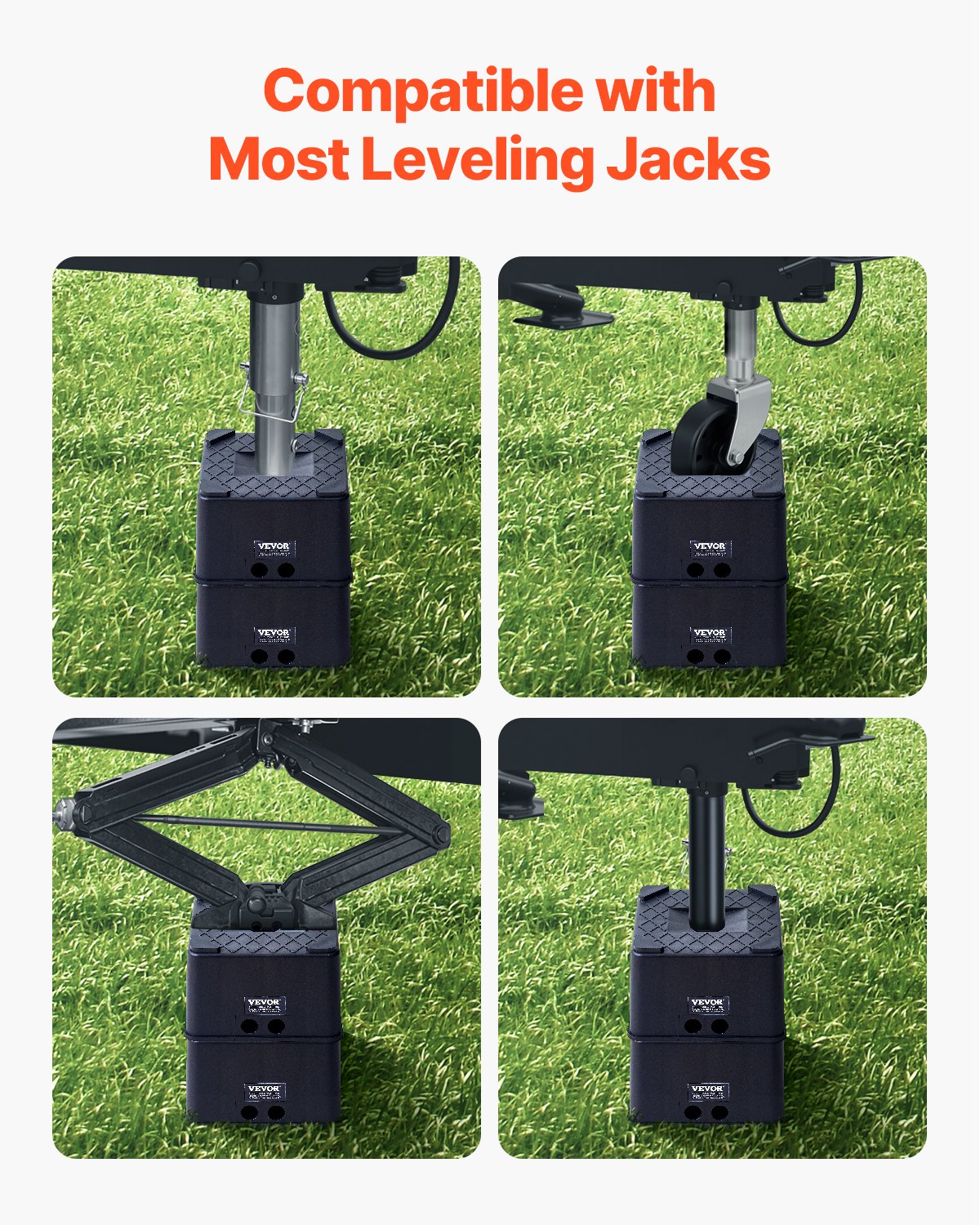 Trailer Jack Blocks 2Pcs 6" High 6000lbs RV Leveling Blocks for 5th Wheels